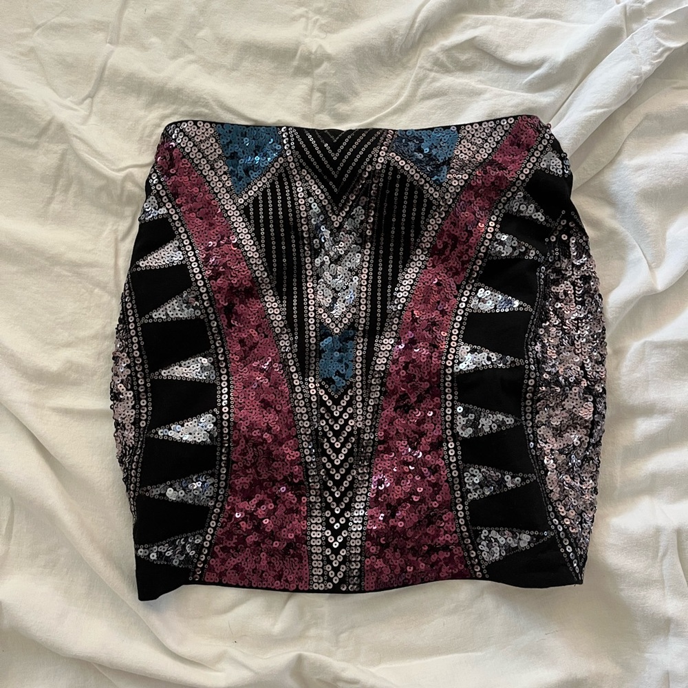 Express sequin skirt